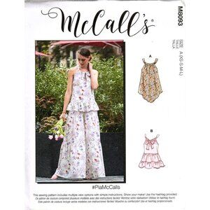 McCalls M8093 Misses XS to L Casual Loose Fitting Tops Uncut Sewing Pattern